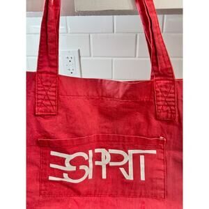 Vintage Esprit Canvas Tote Bag-Red